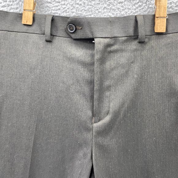 Ralph Lauren Dress Pants Adult 34x30 Grey Classic Blue Label Trouser Preppy Mens - Picture 3 of 13